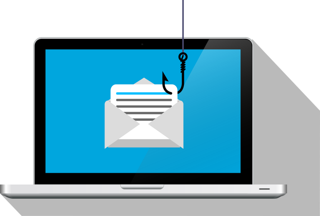 eine E-Mail "am Haken"